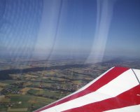 Unter uns der Höhenzug des Teutoburger Waldes